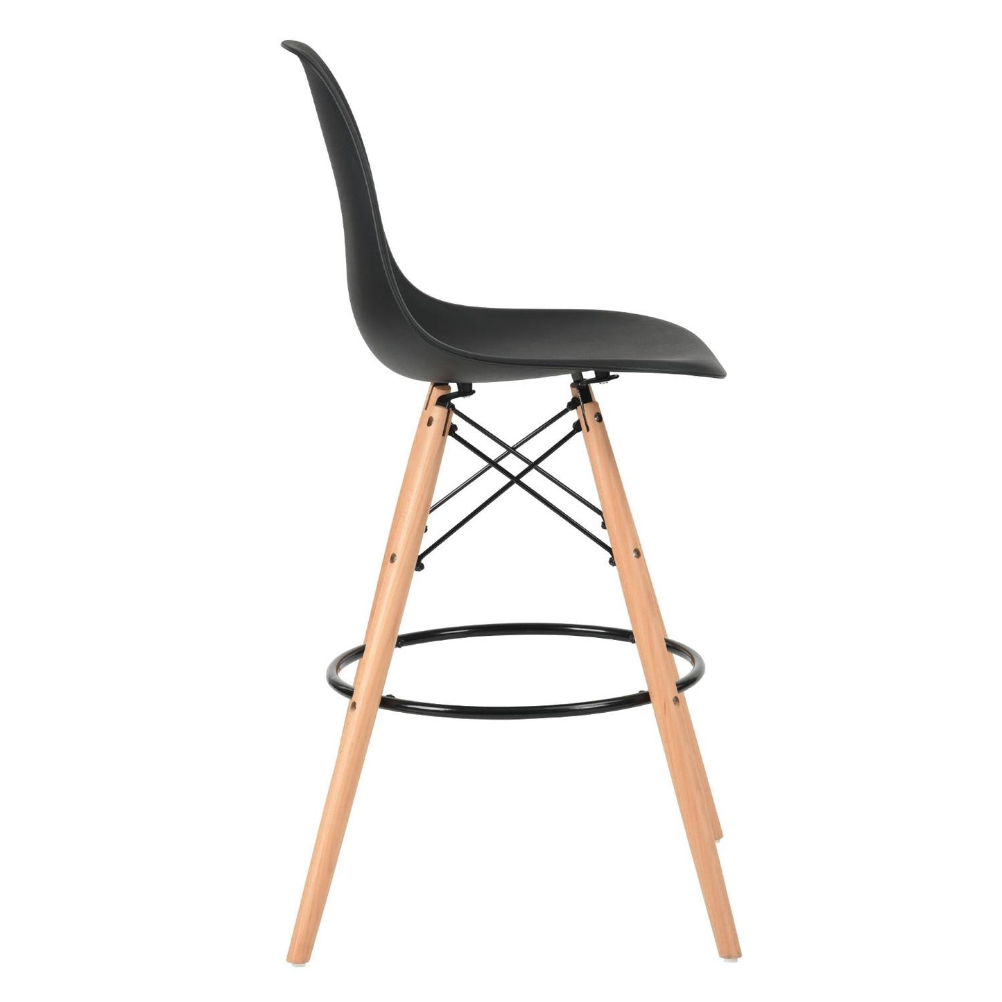 Silla Bar Eames Tulip Con Patas Madera De Haya