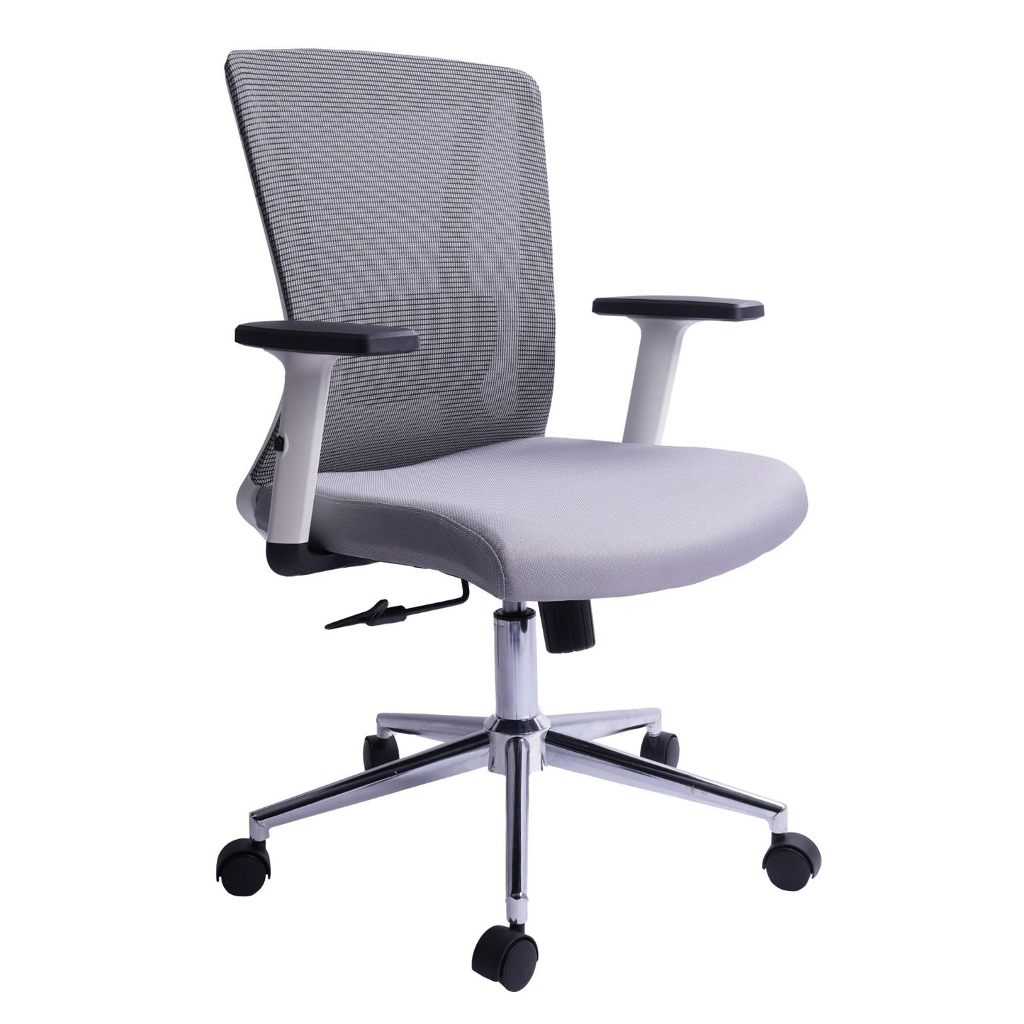 Silla Gerente Polo Brazos Graduable En Altura Malla Gris Sin Cabecero