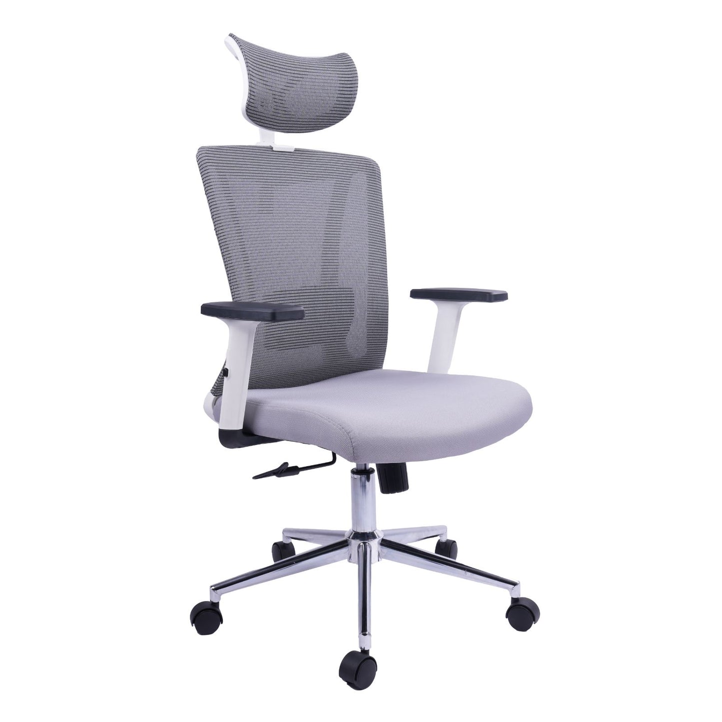 Silla presidente Polett Brazos Graduable En Altura Malla Gris