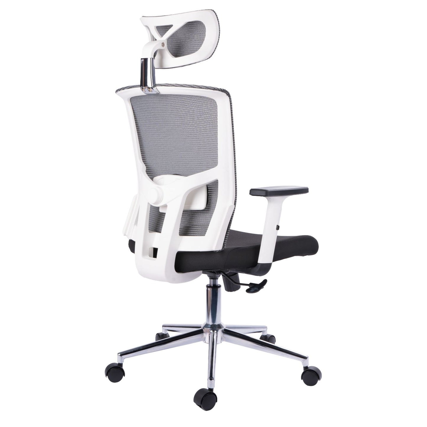 Silla Presidente Eslovaquia Malla Gris Marco Blanco