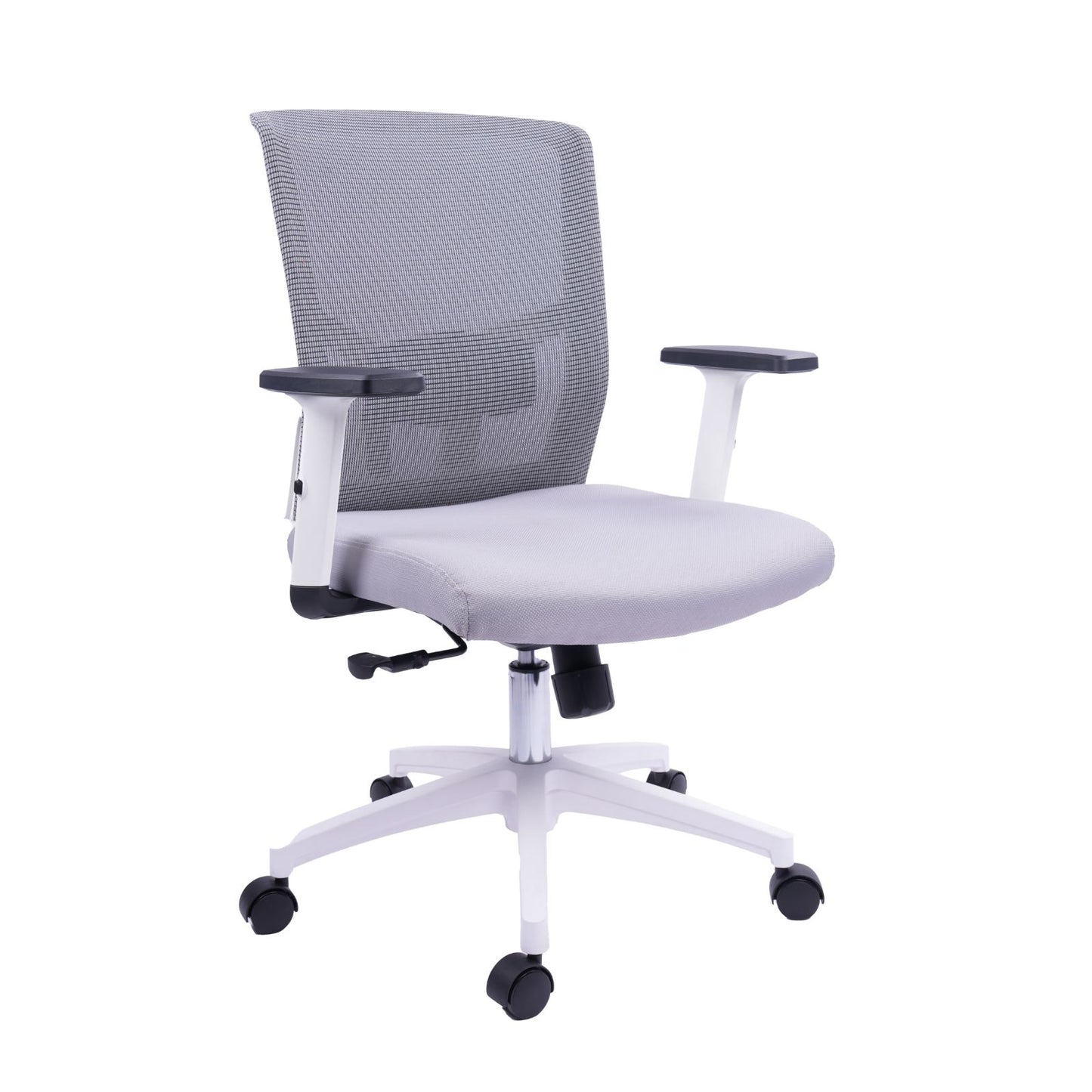 Silla Gerente Edimburgo En Malla Gris Brazos Graduables Sin Cabecero