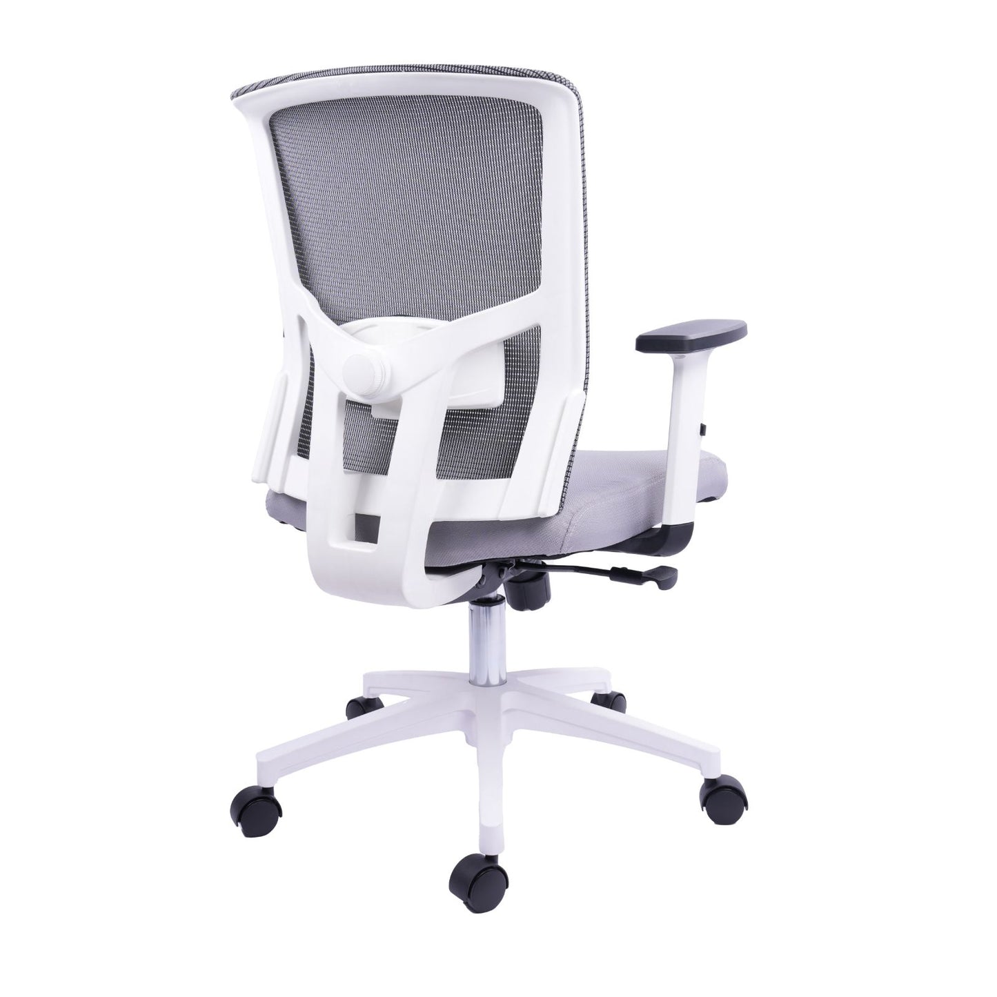 Silla Gerente Edimburgo En Malla Gris Brazos Graduables Sin Cabecero