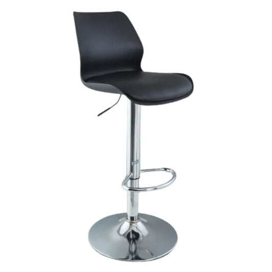 Silla De Bar Alta Con Asiento Tapizado En Cuerina