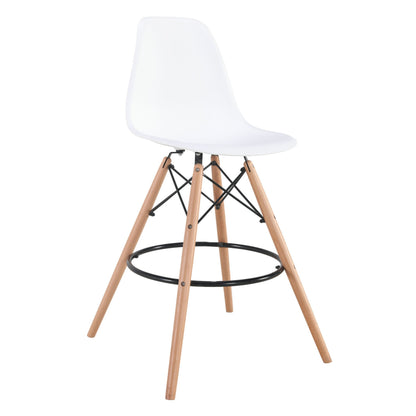 Silla Bar Eames Tulip Con Patas Madera De Haya
