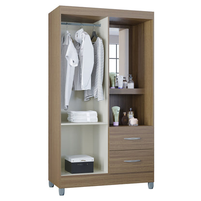 Clóset Cordoba 2 Puertas 2 Cajones Con Espejo