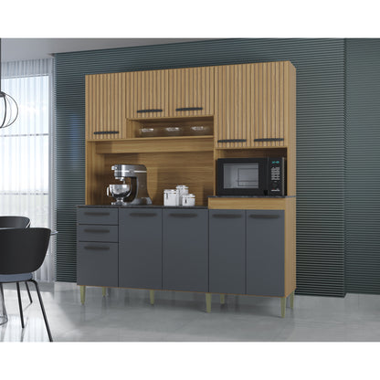 Alacena Elisa 180CM Auxiliar De Cocina En Madera MDP