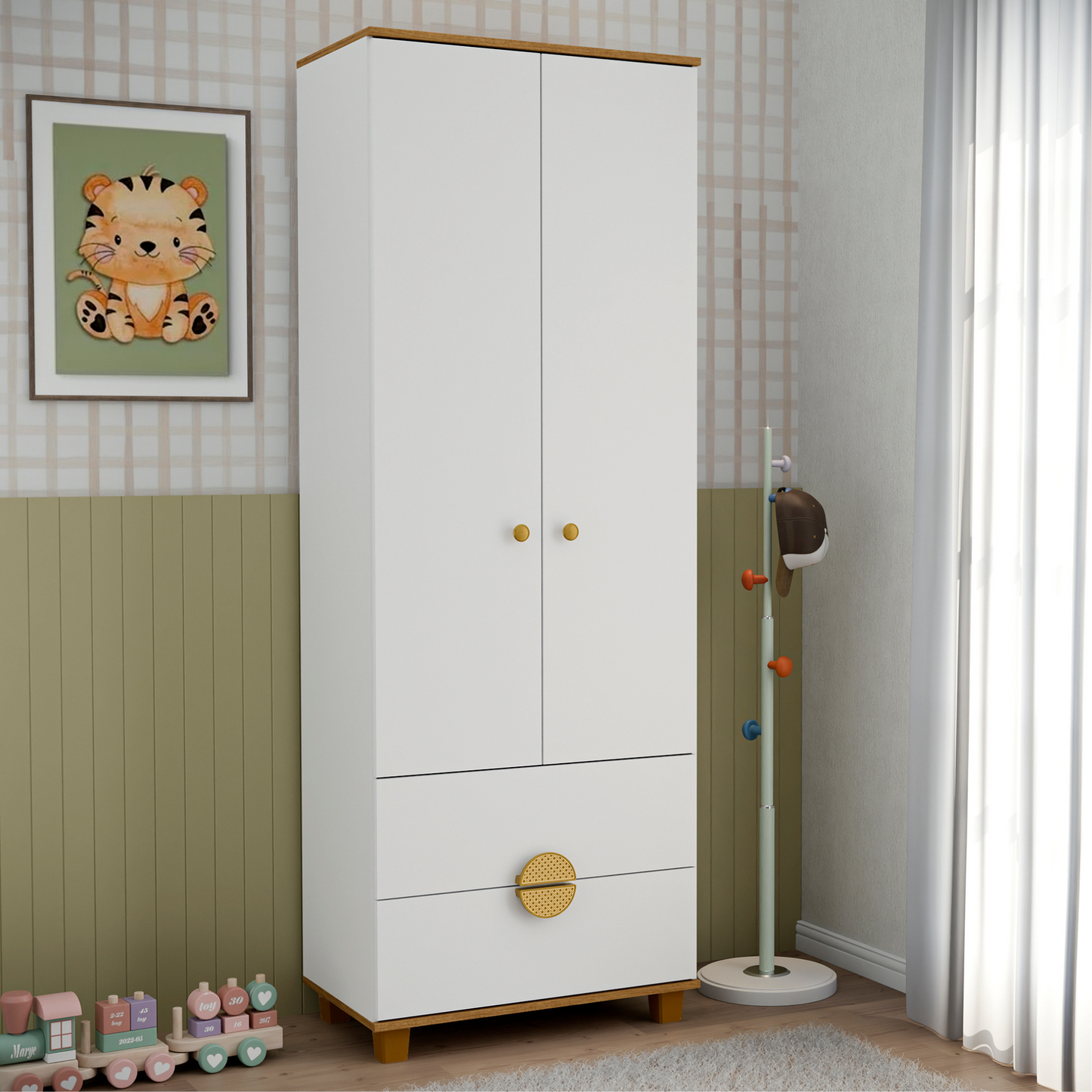 Closet Multi 2 Puertas / 2 Cajones Blanco Premium