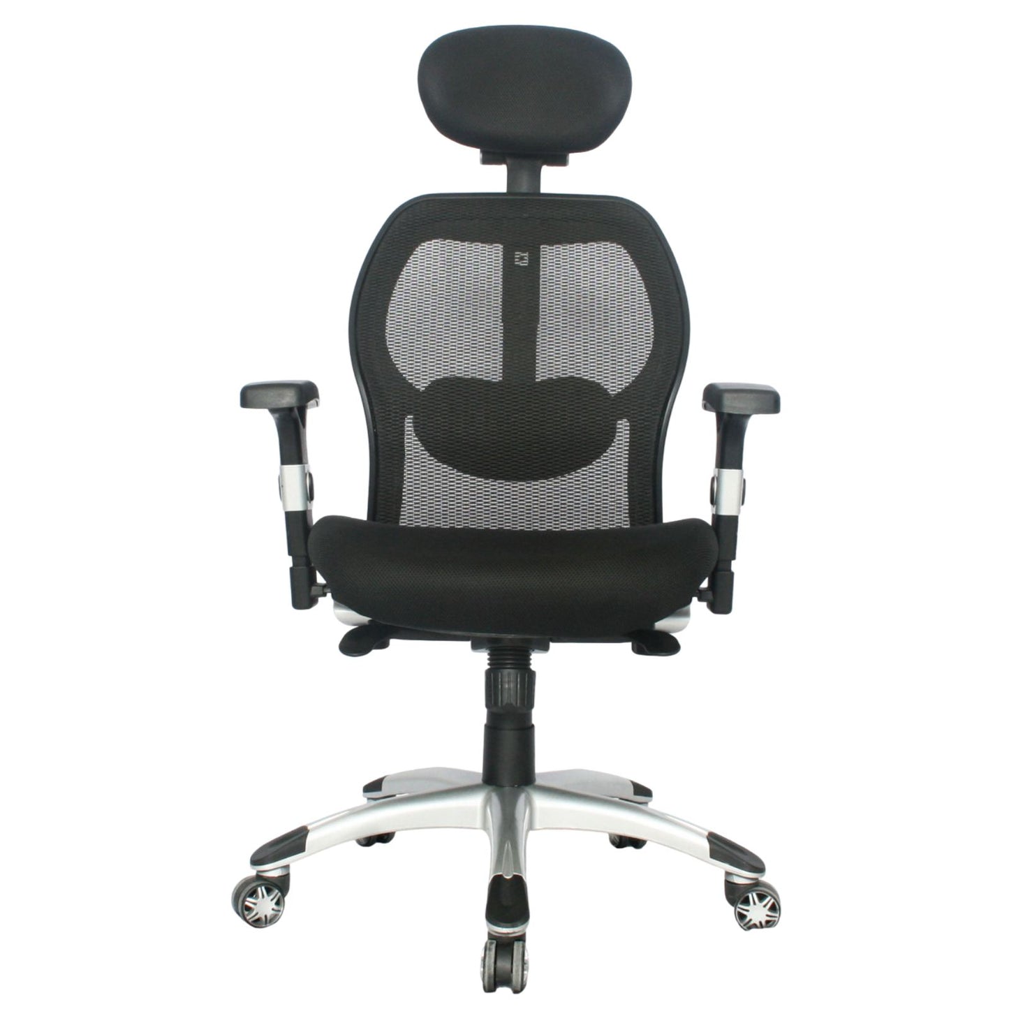 Silla Presidente Cairo Base Nylon Gris Cabecero Graduable