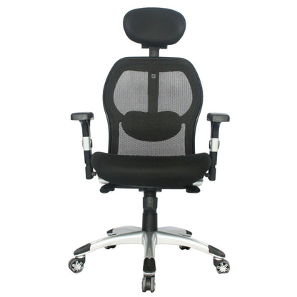 Silla Presidente Cairo Base Nylon Gris Cabecero Graduable