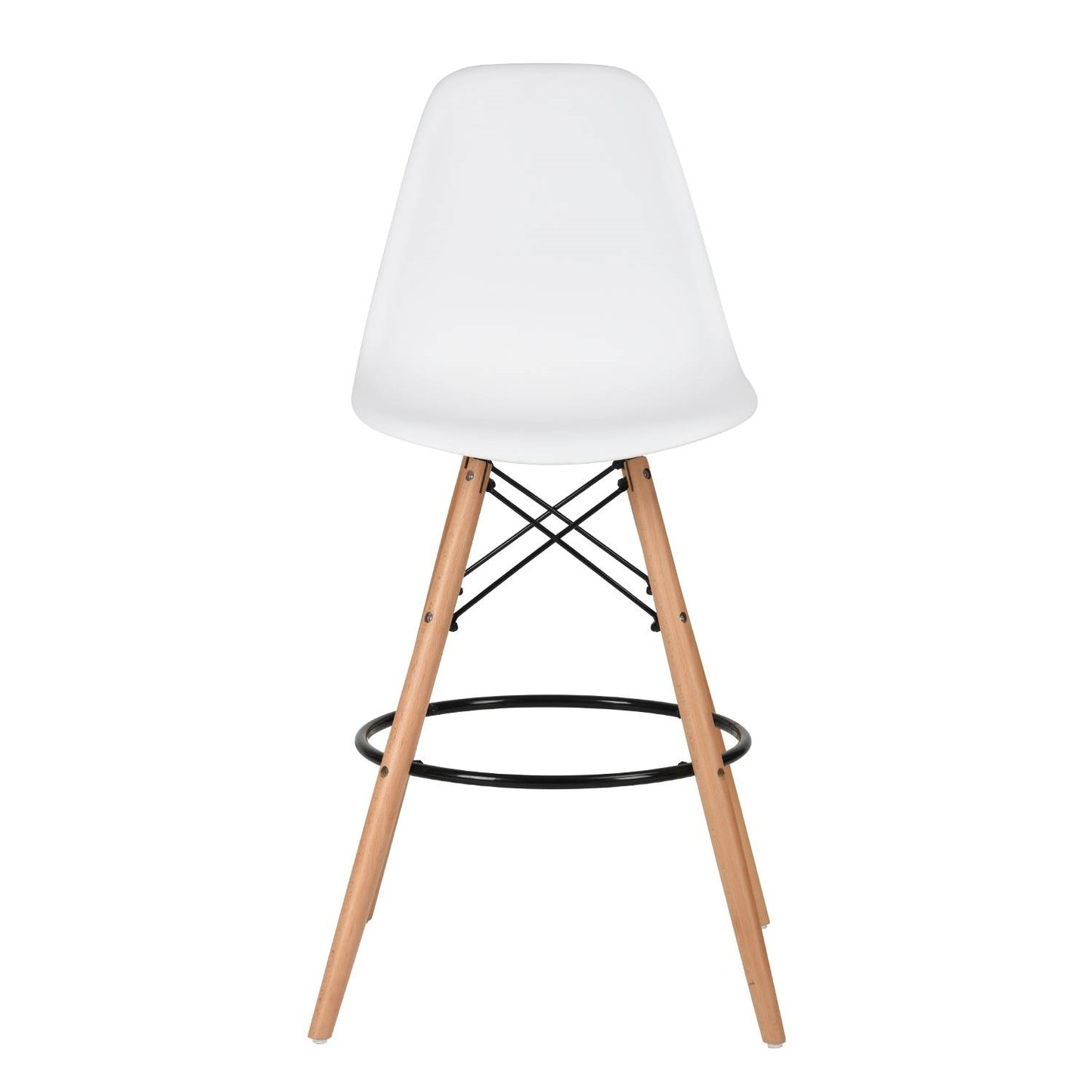 Silla Bar Eames Tulip Con Patas Madera De Haya