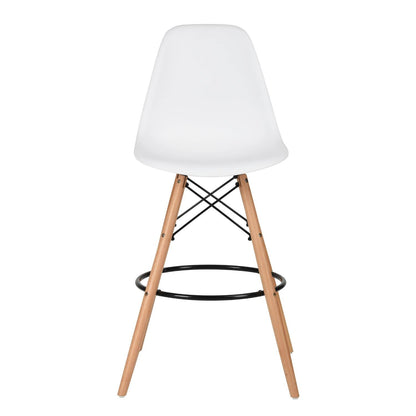 Silla Bar Eames Tulip Con Patas Madera De Haya