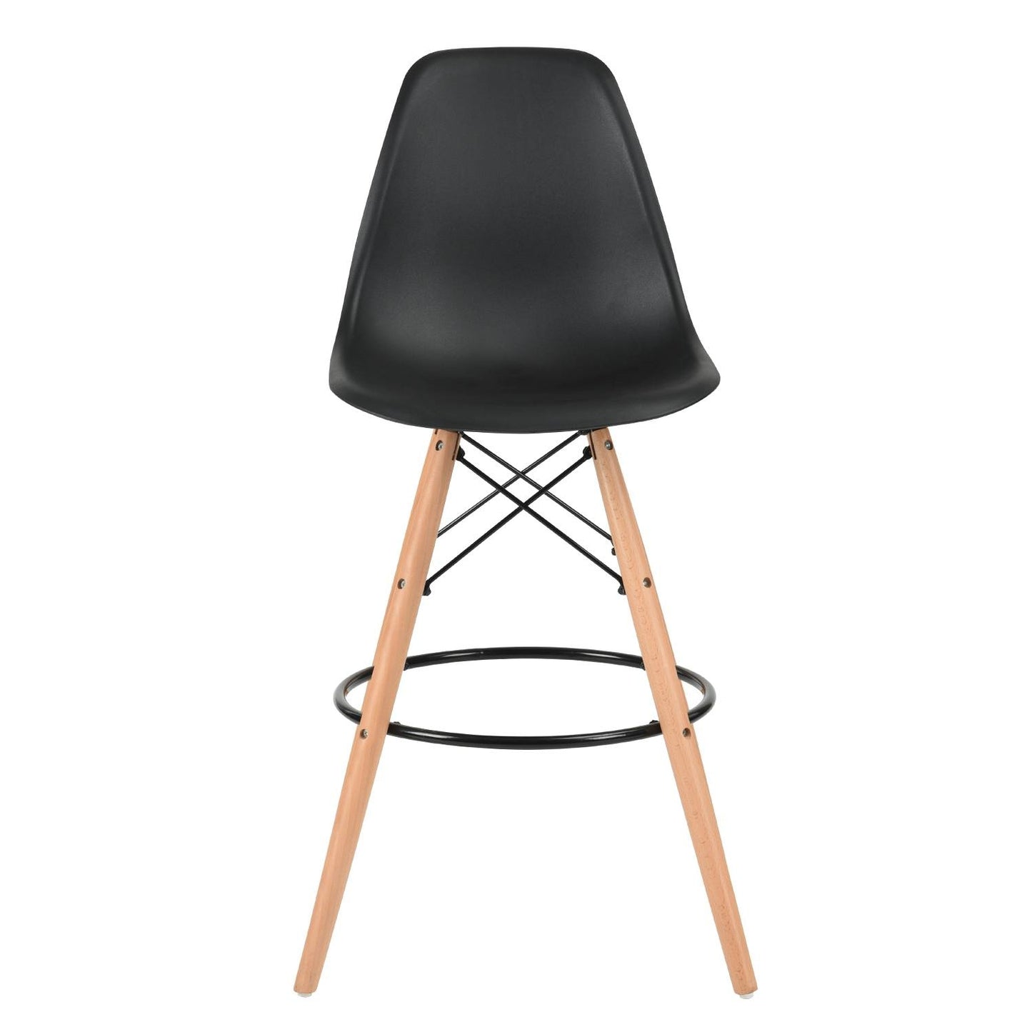 Silla Bar Eames Tulip Con Patas Madera De Haya