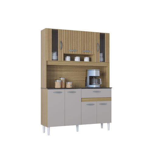 Alacena Coral 8P Auxiliar De Cocina En Madera MDP