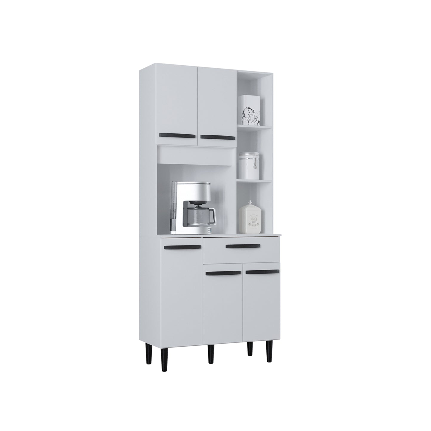 Alacena Malu Auxiliar De Cocina En Madera MDP 5 Puertas