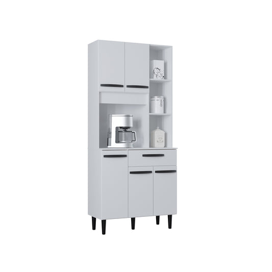 Alacena Malu Auxiliar De Cocina En Madera MDP 5 Puertas