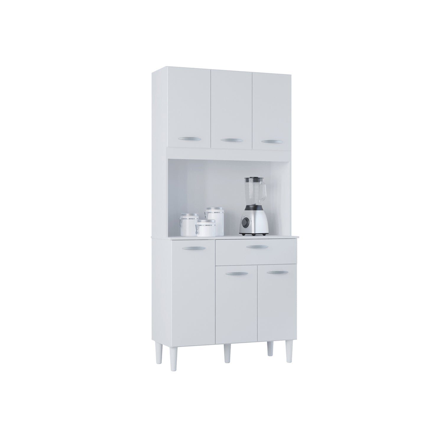 Alacena Cassia 6P Auxiliar De Cocina En Madera MDP