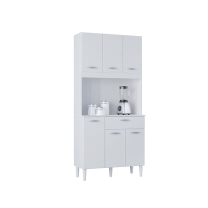 Alacena Cassia 6P Auxiliar De Cocina En Madera MDP