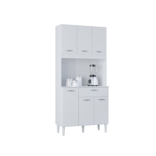 Alacena Cassia 6P Auxiliar De Cocina En Madera MDP