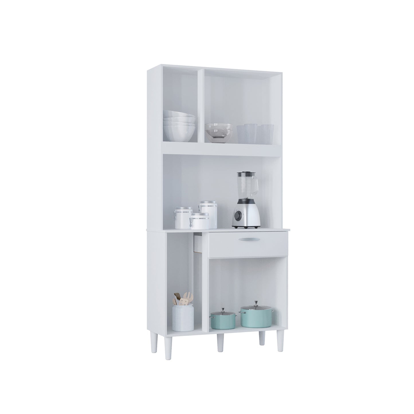 Alacena Cassia 6P Auxiliar De Cocina En Madera MDP