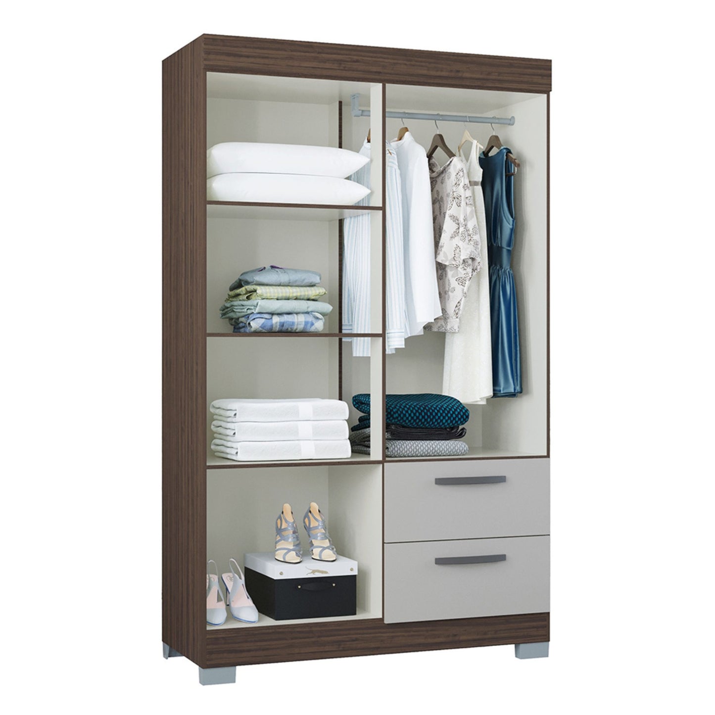 Clóset Toquio Armario 4 Puertas 2 Cajones