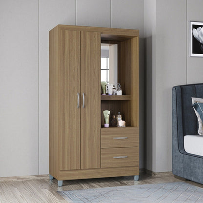 Clóset Cordoba 2 Puertas 2 Cajones Con Espejo