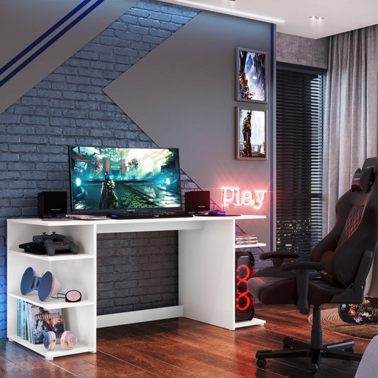 Escritorio Gamer Moderno En madera / Blanco
