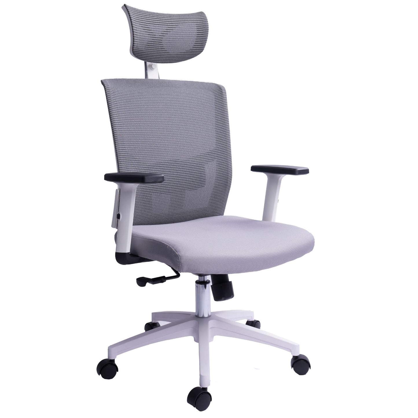 Silla Presidente Esterlina Brazos Graduables Malla Gris