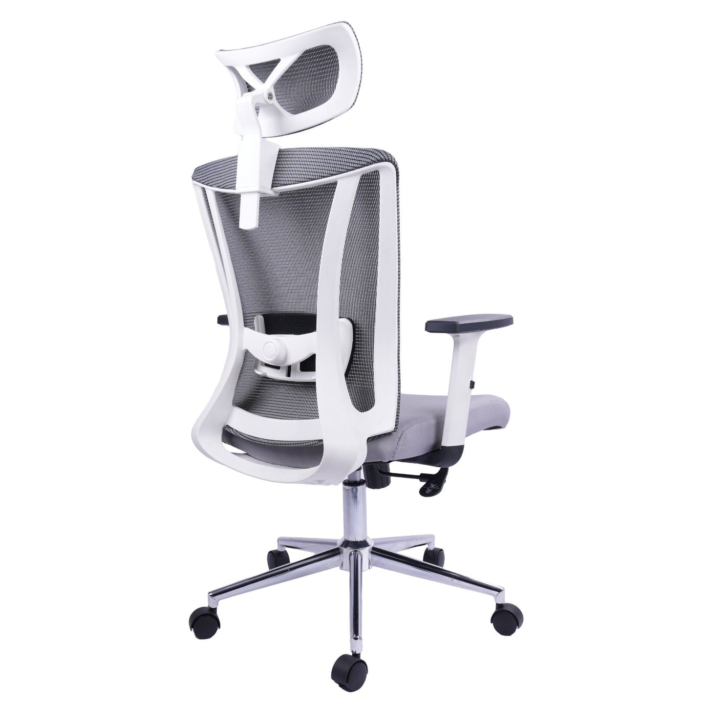 Silla presidente Polar  Brazos Graduable En Altura Malla Gris