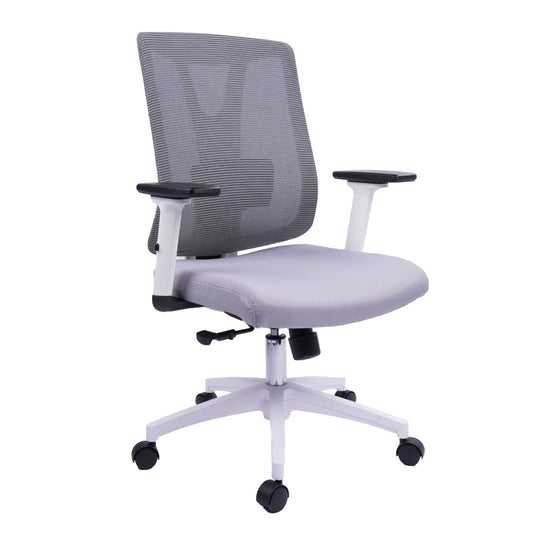 Silla Gerente Morelia Brazos Graduable En Altura Malla Gris Sin Cabecero