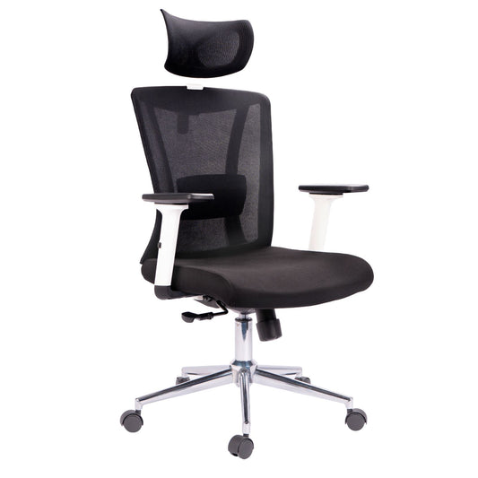 Silla Presidente Portugal Brazos 3D Paño Negro