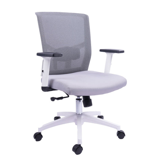 Silla Gerente Esterlina Brazos Graduables Malla Gris  Sin Cabecero