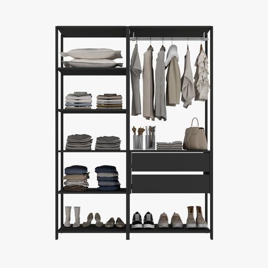 Closet Armario Aureo Abierto En MDP