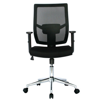 Silla Gerente Hawai  Brazos Graduables Negra Sin Cabecero