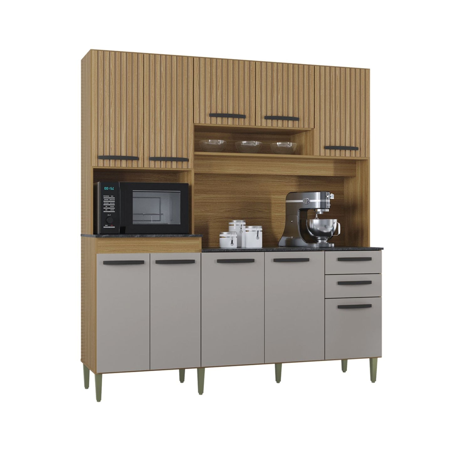 Alacena Elisa 180CM Auxiliar De Cocina En Madera MDP