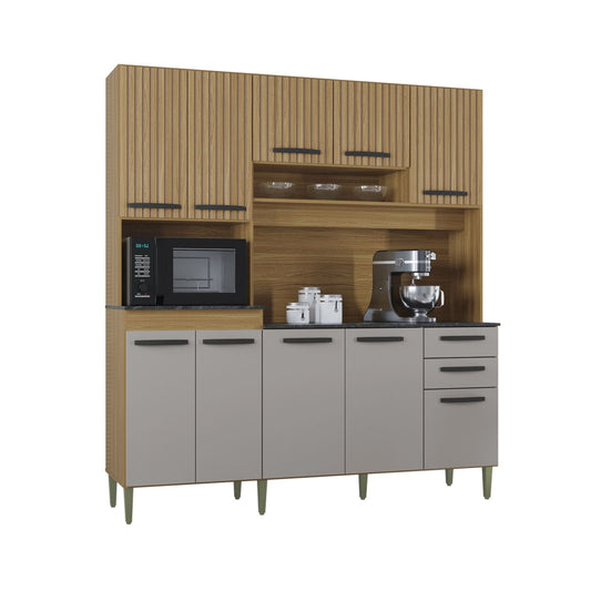 Alacena Elisa 180CM Auxiliar De Cocina En Madera MDP