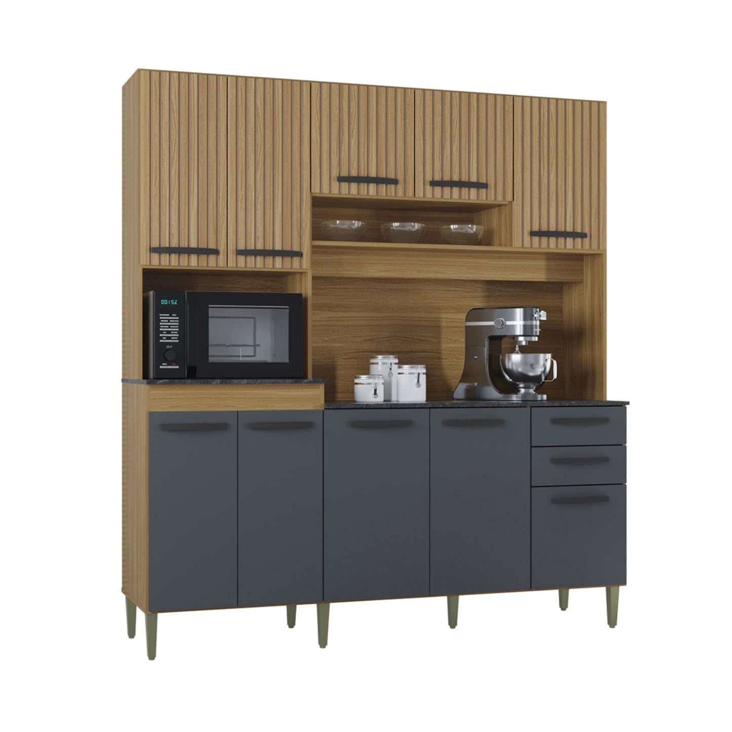 Alacena Elisa 180CM Auxiliar De Cocina En Madera MDP