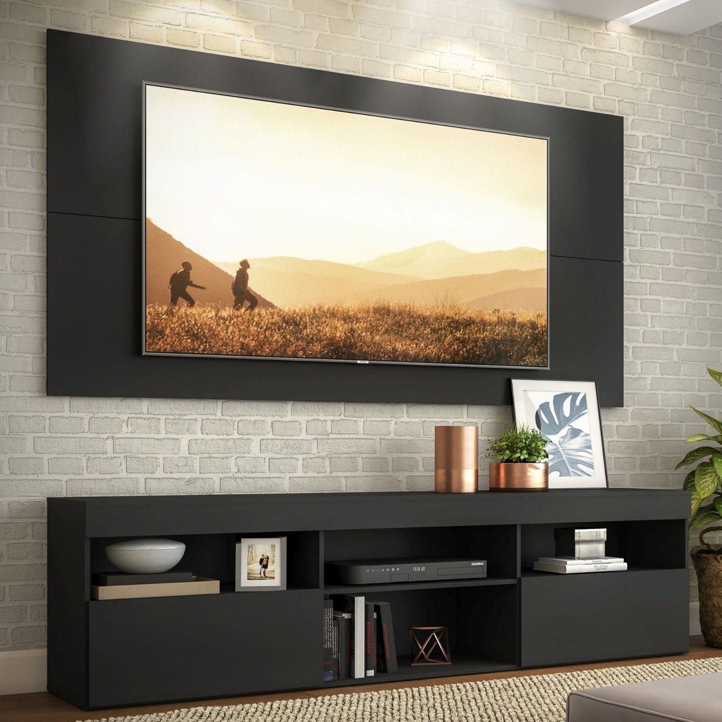 Rack + Panel Florida Para Tv Hasta De 65 Pulgadas