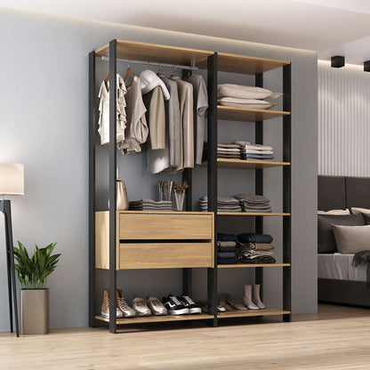 Closet Armario Aureo Abierto En MDP