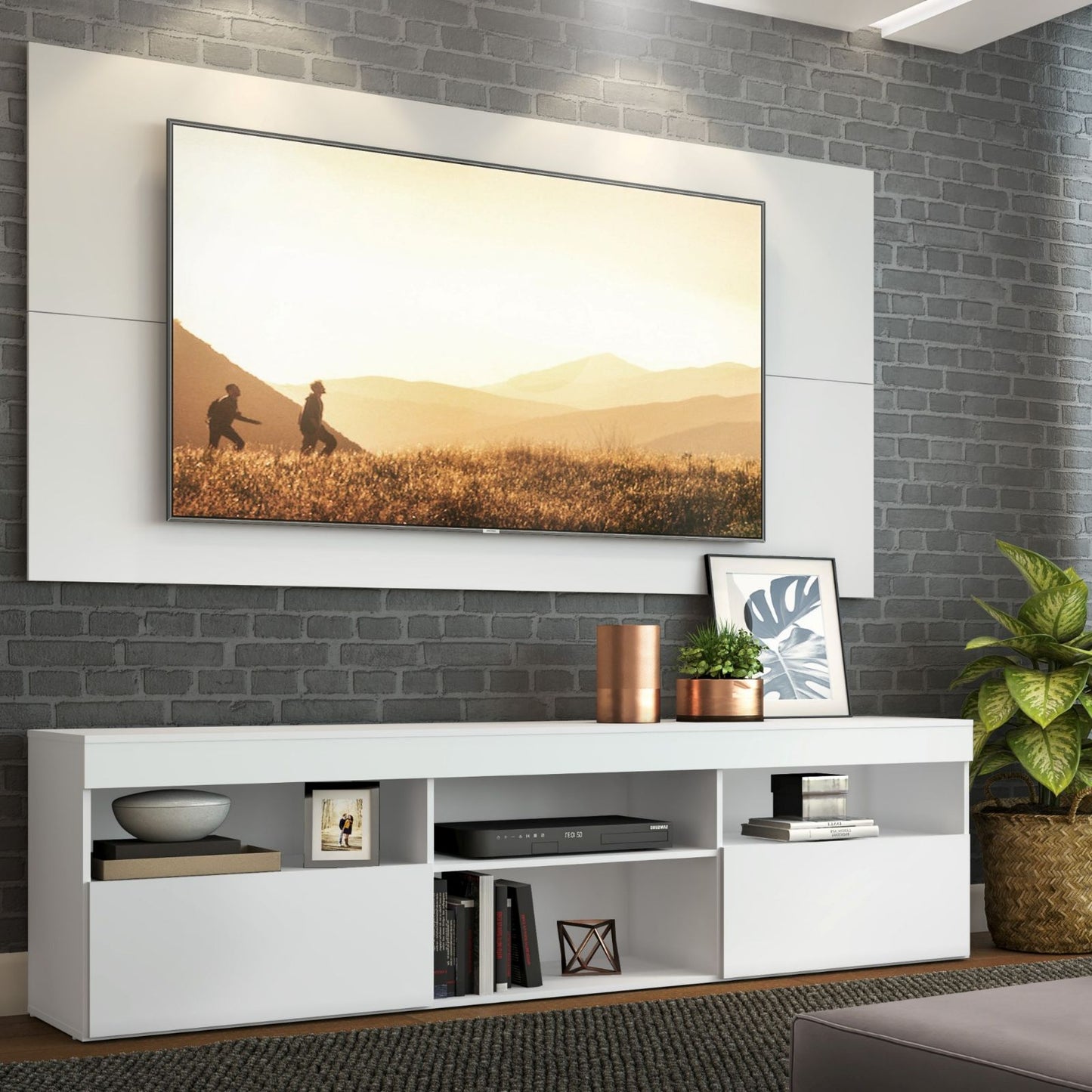 Rack + Panel Florida Para Tv Hasta De 65 Pulgadas