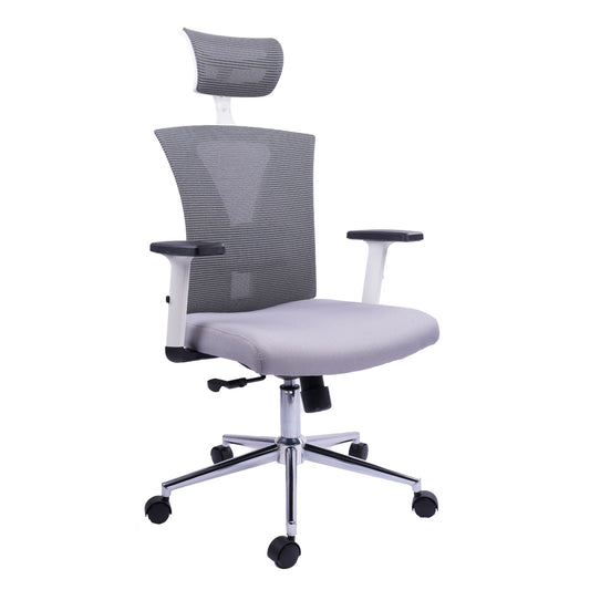 Silla presidente Sharon Brazos Graduables Marco Blanco