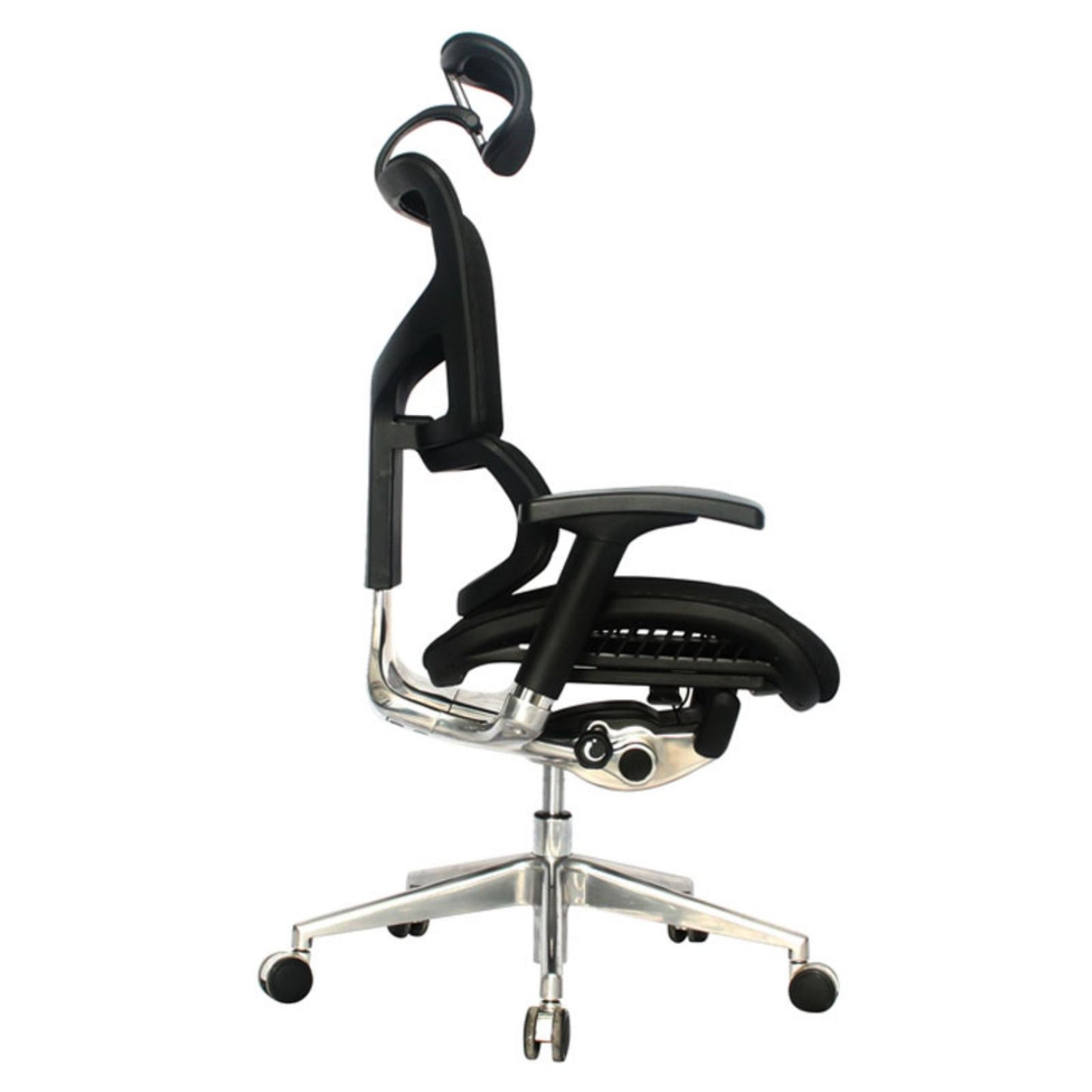 Silla Presidente Korea Brazos 3D En Malla Negra