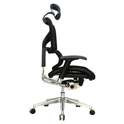 Silla Presidente Korea Brazos 3D En Malla Negra