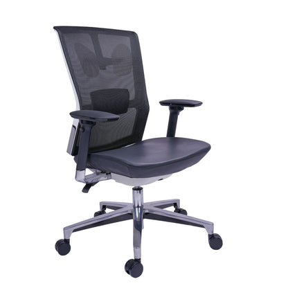 Silla Gerente Dallas Asiento En Cuero Sintético Sin Cabecero