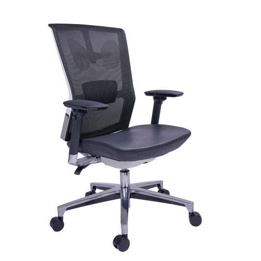 Silla Gerente Dallas Asiento En Cuero Sintético Sin Cabecero