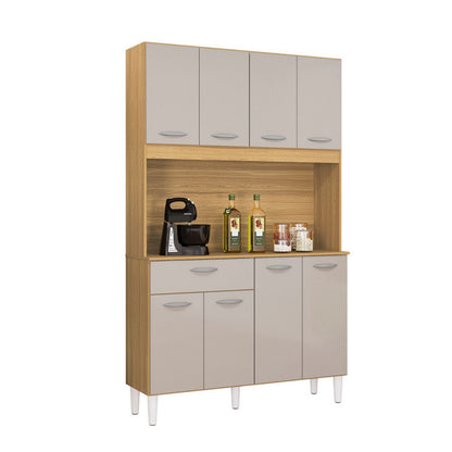Alacena Cassia Auxiliar De Cocina En Madera MDP 8 Puertas