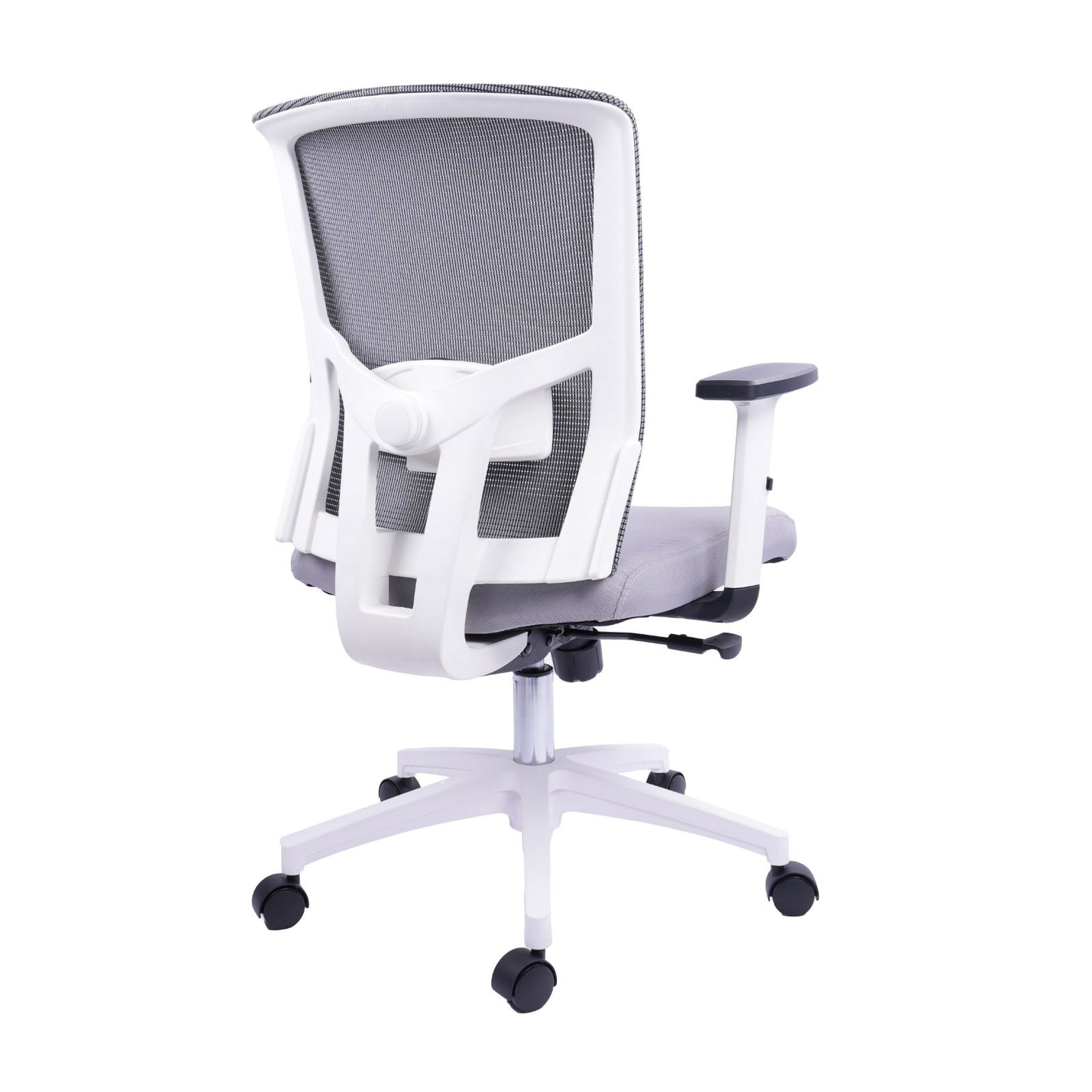 Silla Gerente Esterlina Brazos Graduables Malla Gris  Sin Cabecero