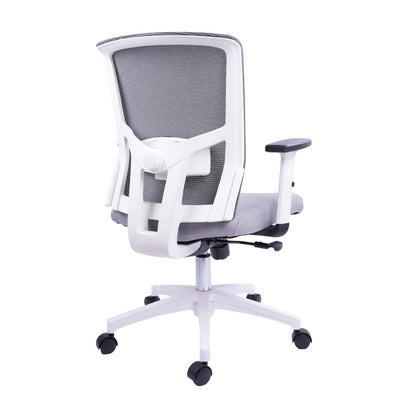 Silla Gerente Esterlina Brazos Graduables Malla Gris  Sin Cabecero