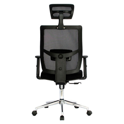 Silla Presidente Hawai  Brazos Graduables Negra