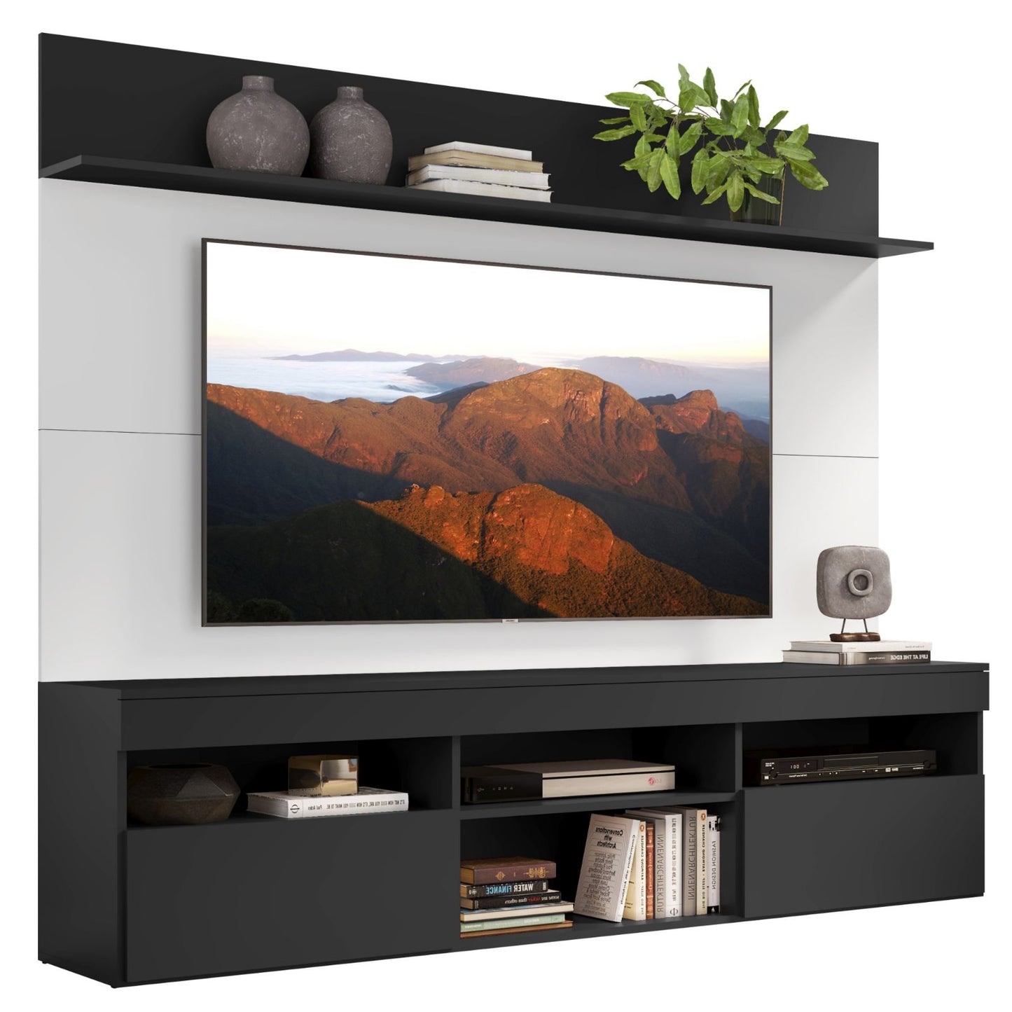 Centro De Entretenimiento Con Panel Madrid Para TV 65