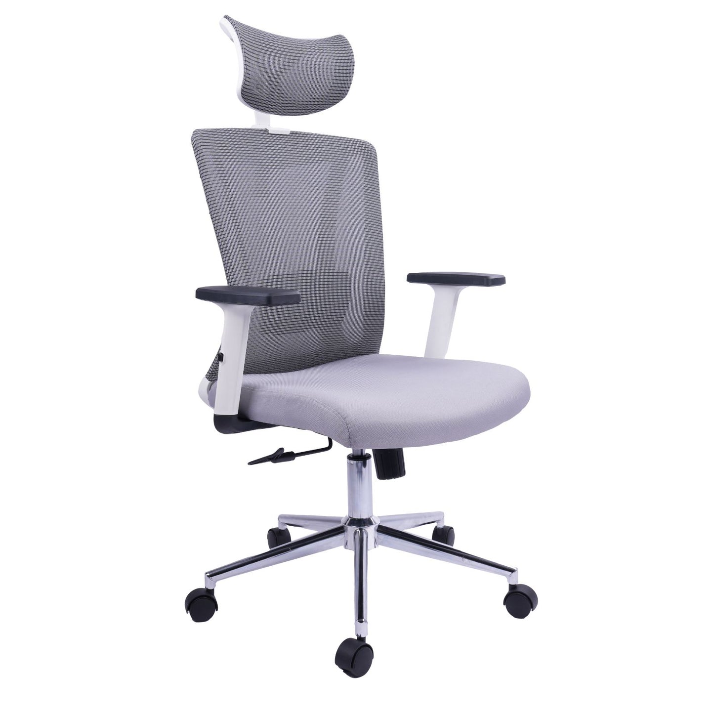 Silla presidente Polo Brazos Graduable En Altura Malla Gris